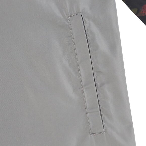 Men's Floral Windbreaker Hooded Half Zipper Jacket for Hiking Trip Size S - Picture 3 of 6